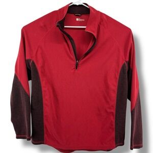 VTG Gap Men's Red Athletic Fit 1/4 Zip Pullover Long Sleeve Nylon Shirt XXL